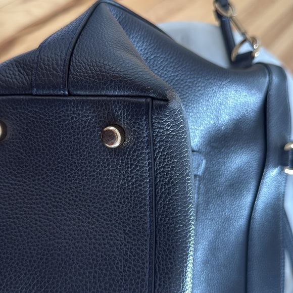Coach Navy Leather Tote Bag - Picture 12 of 15